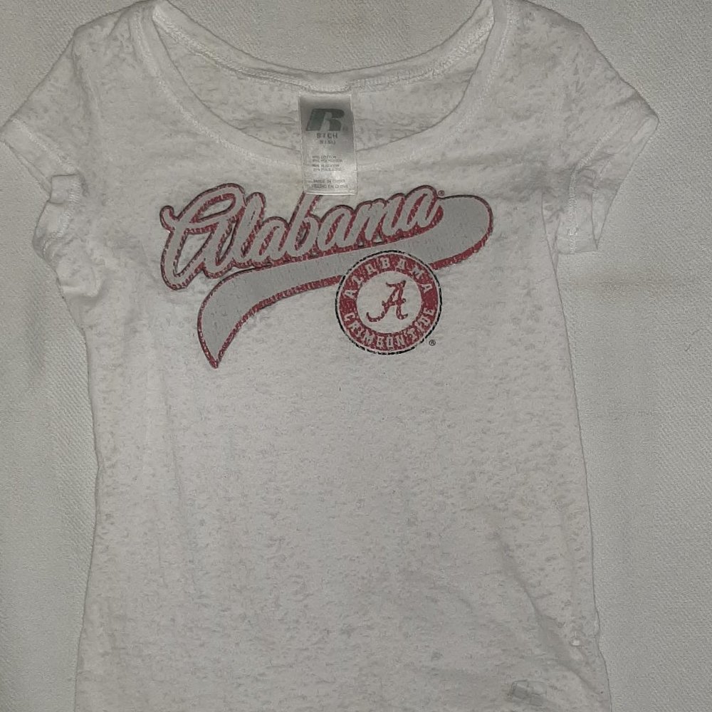 girls alabama logo sheer like tee